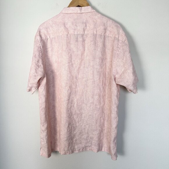 Stitch‎ Note Vacation Short Sleeve Button Up Rosedust Mens Size 2XL Linen Travel - Picture 5 of 8